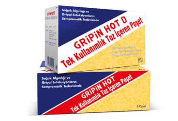 Gripin Hot D Tek Kullanımlık Toz İçeren 12 Poşet Kullanma Talimatı - Nasıl kullanılır - Ne için kullanılır - Kullanmadan önce dikkat edilmesi gerekenler - Yan Etkileri - Fiyatı - Saklanması