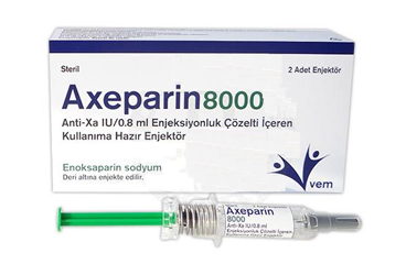AXEPARIN ANTI XA 8000 IU/0,8 ML ENJEKSIYONLUK COZELTI ICEREN KULLANIMA HAZIR ENJEKTOR (2 ENJEKTOR) Kullanma Talimatı - Nasıl kullanılır - Ne için kullanılır - Kullanmadan önce dikkat edilmesi gerekenler - Yan Etkileri - Fiyatı - Saklanması
