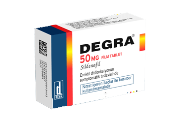 DEGRA 50 MG 1 FILM TABLET Kullanma Talimatı - Nasıl kullanılır - Ne için kullanılır - Kullanmadan önce dikkat edilmesi gerekenler - Yan Etkileri - Fiyatı - Saklanması