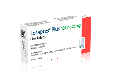 LOSAPRES PLUS 100/25 MG 28 FILM TABLET Kullanma Talimatı - Nasıl kullanılır - Ne için kullanılır - Kullanmadan önce dikkat edilmesi gerekenler - Yan Etkileri - Fiyatı - Saklanması
