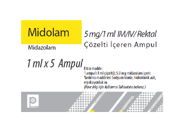 MIDOLAM 5 MG/1 ML IM/IV REKTAL COZELTI ICEREN 5 AMPUL MIDOLAM 5 MG/1 ML IM/IV REKTAL COZELTI ICEREN 5 AMPUL Kullanma Talimatı - Nasıl kullanılır - Ne için kullanılır - Kullanmadan önce dikkat edilmesi gerekenler - Yan Etkileri - Fiyatı - Saklanması