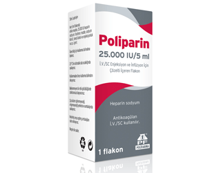 POLIPARIN 25000 IU/5 ML IV/SC ENJEKSIYON VE INFUZYON ICIN COZELTI ICEREN 1 FLAKON