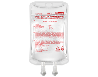 POLTEOFILIN 400 IV INF. ICIN ENJEKTABL COZELTI 500 ML SETSIZ