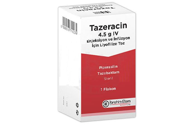 TAZERACIN 4,5 G IV ENJEKSIYON VE INFUZYON ICIN LIYOFILIZE TOZ ICEREN 1 FLAKON Kullanma Talimatı - Nasıl kullanılır - Ne için kullanılır - Kullanmadan önce dikkat edilmesi gerekenler - Yan Etkileri - Fiyatı - Saklanması