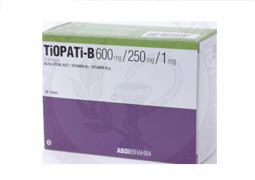 TIOPATI-B 600MG / 250MG / 1MG 30 FILM TABLET TIOPATI-B 600MG / 250MG / 1MG 30 FILM TABLET Kullanma Talimatı - Nasıl kullanılır - Ne için kullanılır - Kullanmadan önce dikkat edilmesi gerekenler - Yan Etkileri - Fiyatı - Saklanması