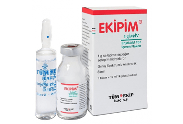 EKIPIM 1 GR IM/IV ENJEKTABL TOZ ICEREN 1 FLAKON Kullanma Talimatı - Nasıl kullanılır - Ne için kullanılır - Kullanmadan önce dikkat edilmesi gerekenler - Yan Etkileri - Fiyatı - Saklanması