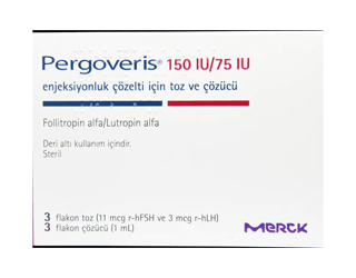 PERGOVERIS 150 IU/75 IU ENJEKSIYONLUK COZELTI ICIN TOZ VE COZUCU (3 FLAKON)