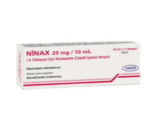 NINAX 25 MG/10 ML IV INFUZYON ICIN KONSANTRE COZELTI ICEREN 1 AMPUL
