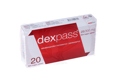 DEXPASS 25 MG /300 MG FILM KAPLI TABLET (20 TABLET) Kullanma Talimatı - Nasıl kullanılır - Ne için kullanılır - Kullanmadan önce dikkat edilmesi gerekenler - Yan Etkileri - Fiyatı - Saklanması