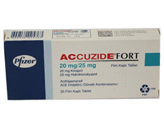 ACCUZIDE FORT 20 MG/25 MG 30 FILM KAPLI TABLET