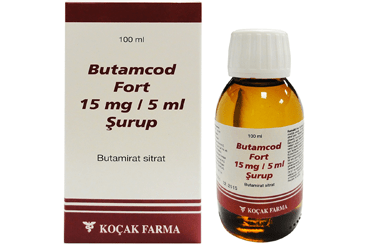 BUTAMCOD FORT 15 MG/5 ML SURUP 200 ML BUTAMCOD FORT 15 MG/5 ML SURUP 200 ML Kullanma Talimatı - Nasıl kullanılır - Ne için kullanılır - Kullanmadan önce dikkat edilmesi gerekenler - Yan Etkileri - Fiyatı - Saklanması