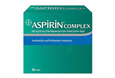 ASPIRIN COMPLEXORAL SUSPANSIYON GRANULLU 500/30 MG 20 SASE