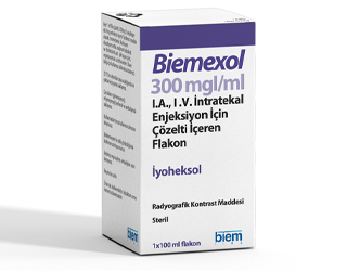 BIEMEXOL 300 MGI/ML IA, IV, INTRATEKAL ENJEKSIYON ICIN COZELTI ICEREN 100 ML 1 FLAKON