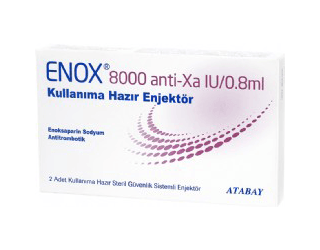 ENOX 8000 ANTI-XA IU/0,8 ML 20 KULLANIMA HAZIR ENJEKTOR
