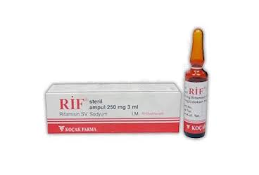 RIF 250 MG IM ENJEKSIYONLUK COZELTI (1 AMPUL) Kullanma Talimatı - Nasıl kullanılır - Ne için kullanılır - Kullanmadan önce dikkat edilmesi gerekenler - Yan Etkileri - Fiyatı - Saklanması