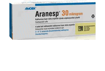 ARANESP 30 MCG 4 KULLANIMA HAZIR DOLU ENJEKTOR ICINDE ENJ. COZELTI Kullanma Talimatı - Nasıl kullanılır - Ne için kullanılır - Kullanmadan önce dikkat edilmesi gerekenler - Yan Etkileri - Fiyatı - Saklanması