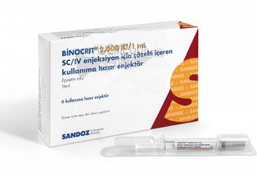 BINOCRIT 2000 IU/1,0 ML SC/IV ENJEKSIYON ICIN COZELTI ICEREN 6 KULLANIMA HAZIR ENJEKTOR Kullanma Talimatı - Nasıl kullanılır - Ne için kullanılır - Kullanmadan önce dikkat edilmesi gerekenler - Yan Etkileri - Fiyatı - Saklanması